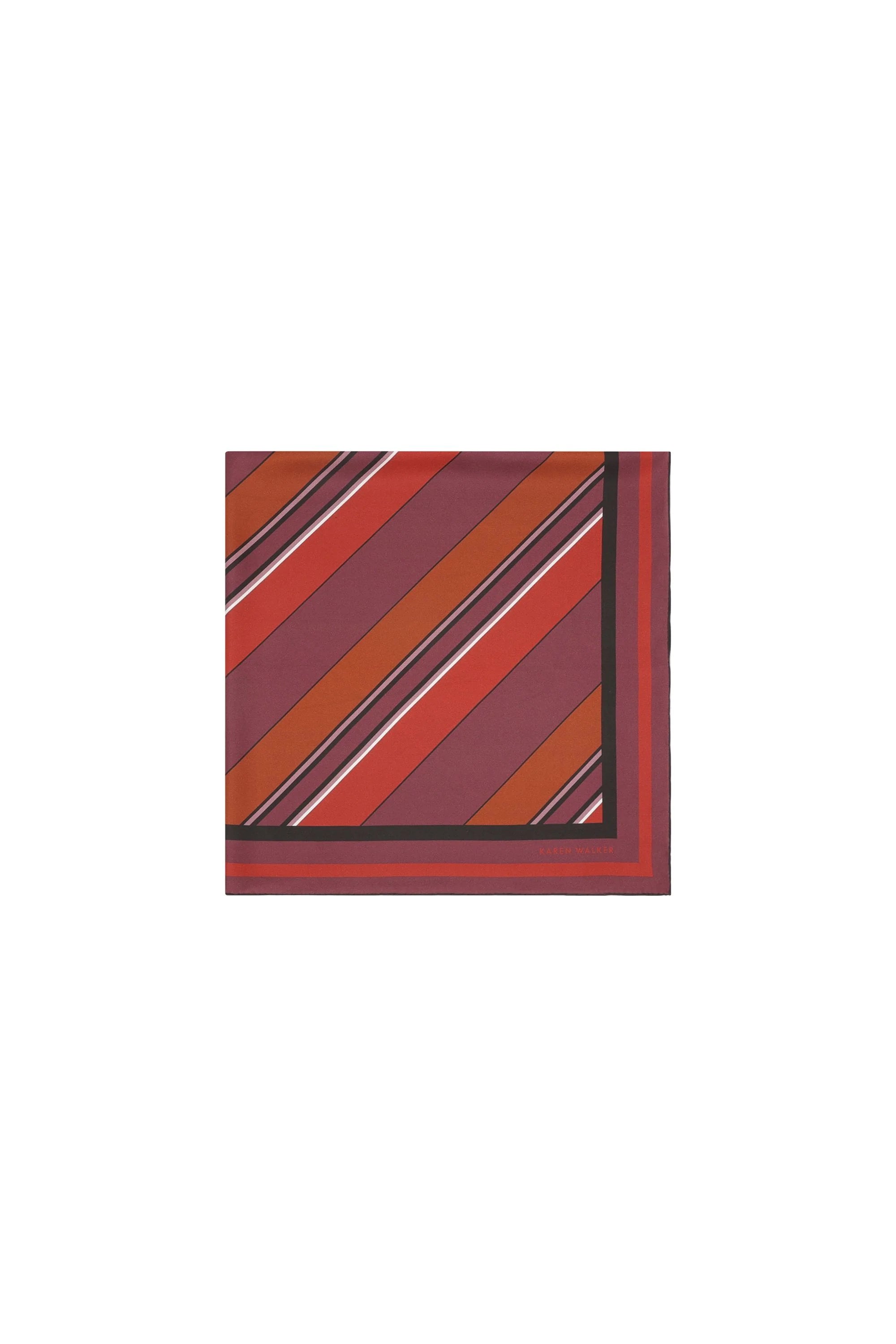 Stripe Classic Scarf Plum