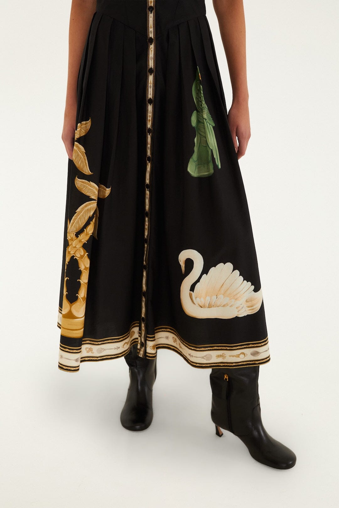 Vintage Souvenirs Black Midi Dress