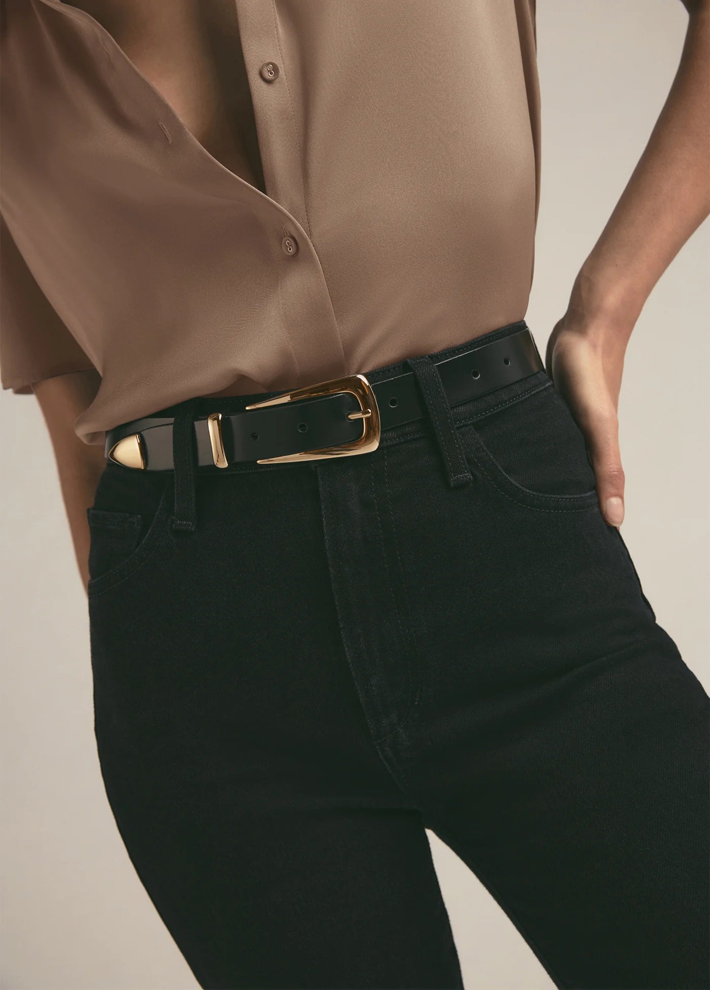 The Statement Belt - Black/Gold