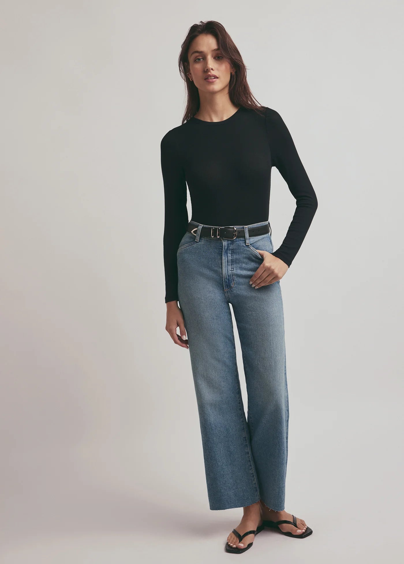 Ribbed Long Sleeve Black