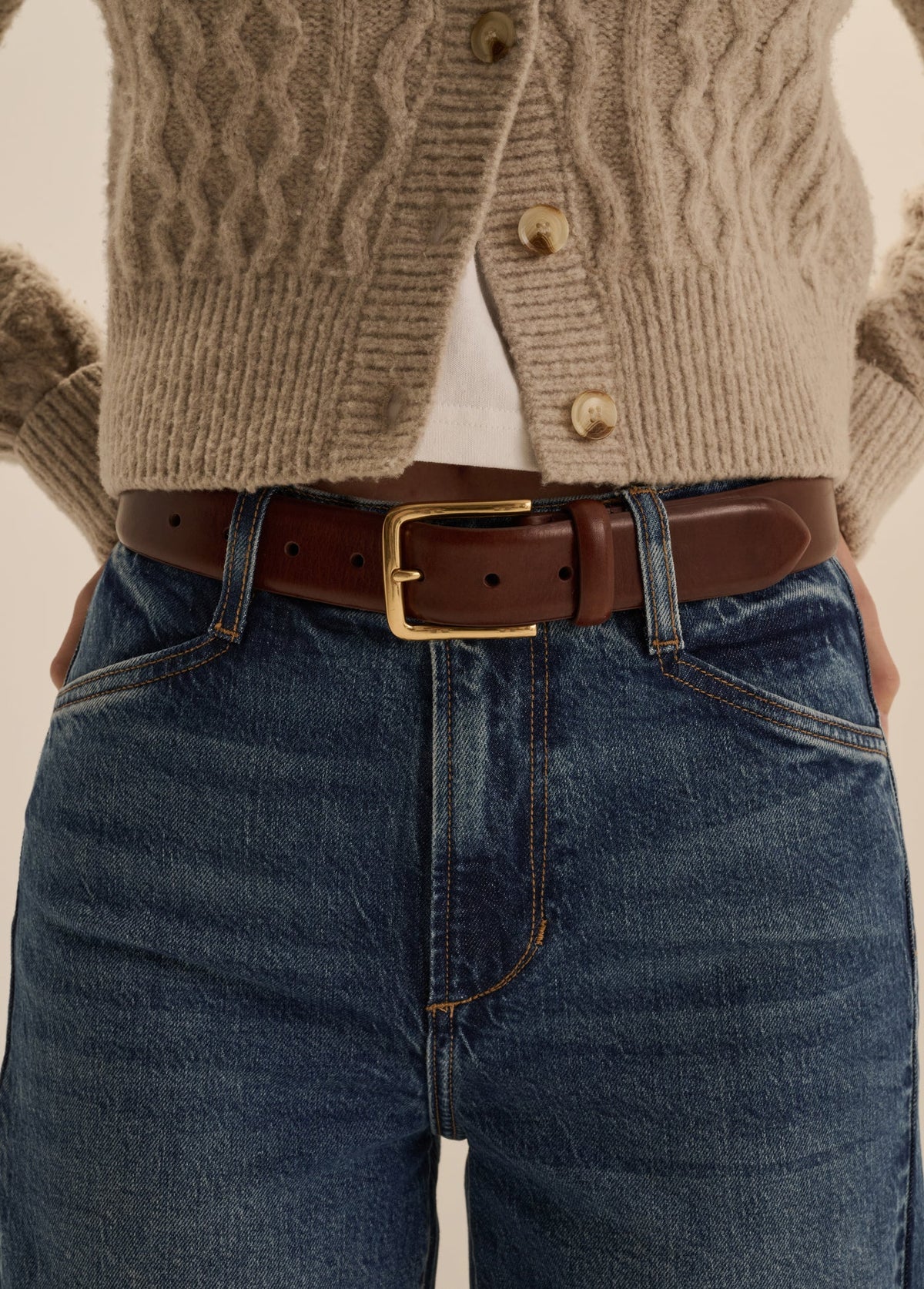 Heritage Belt Cognac/Antique Brass