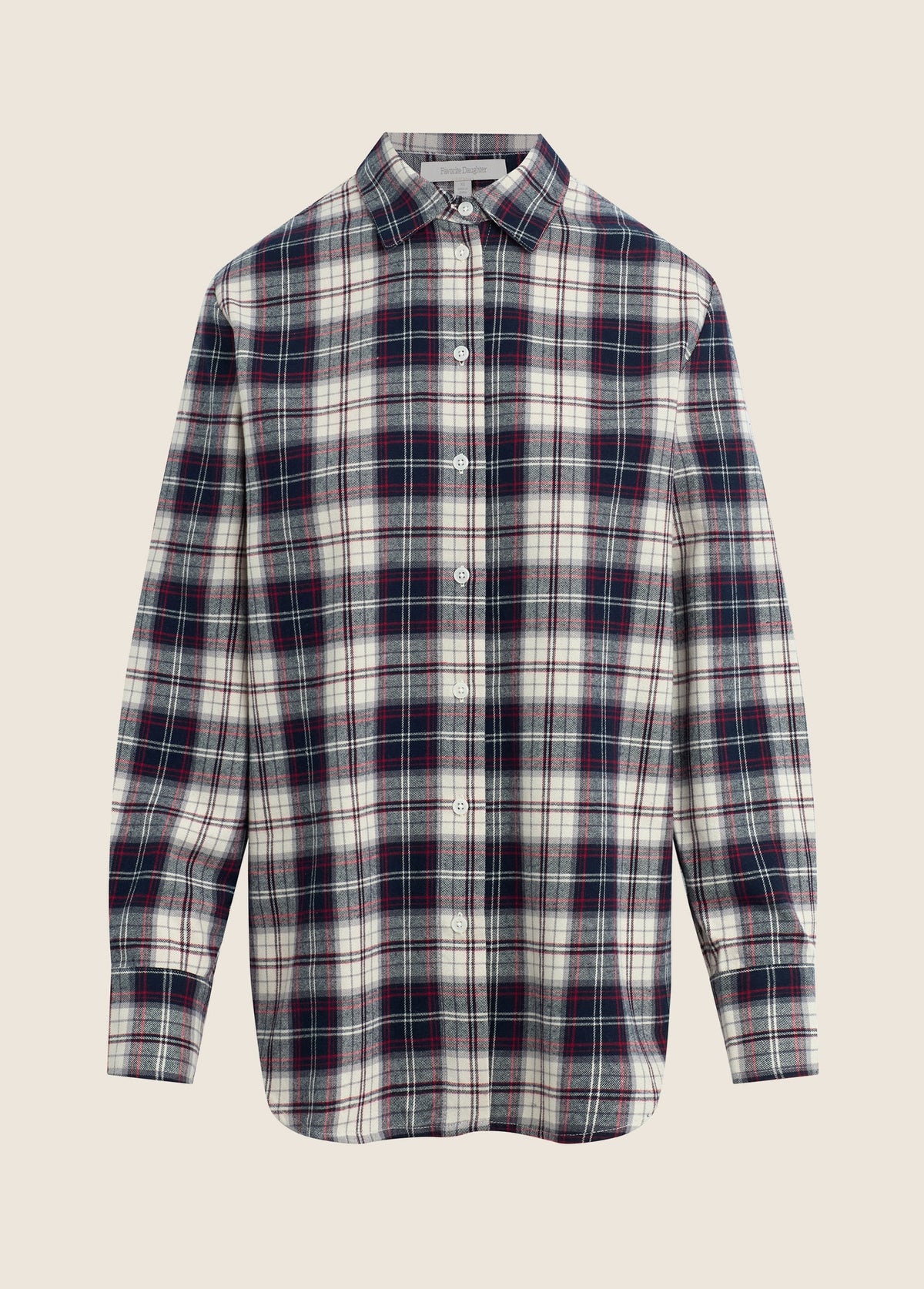 Boyfriend Shirt Cream Plaid