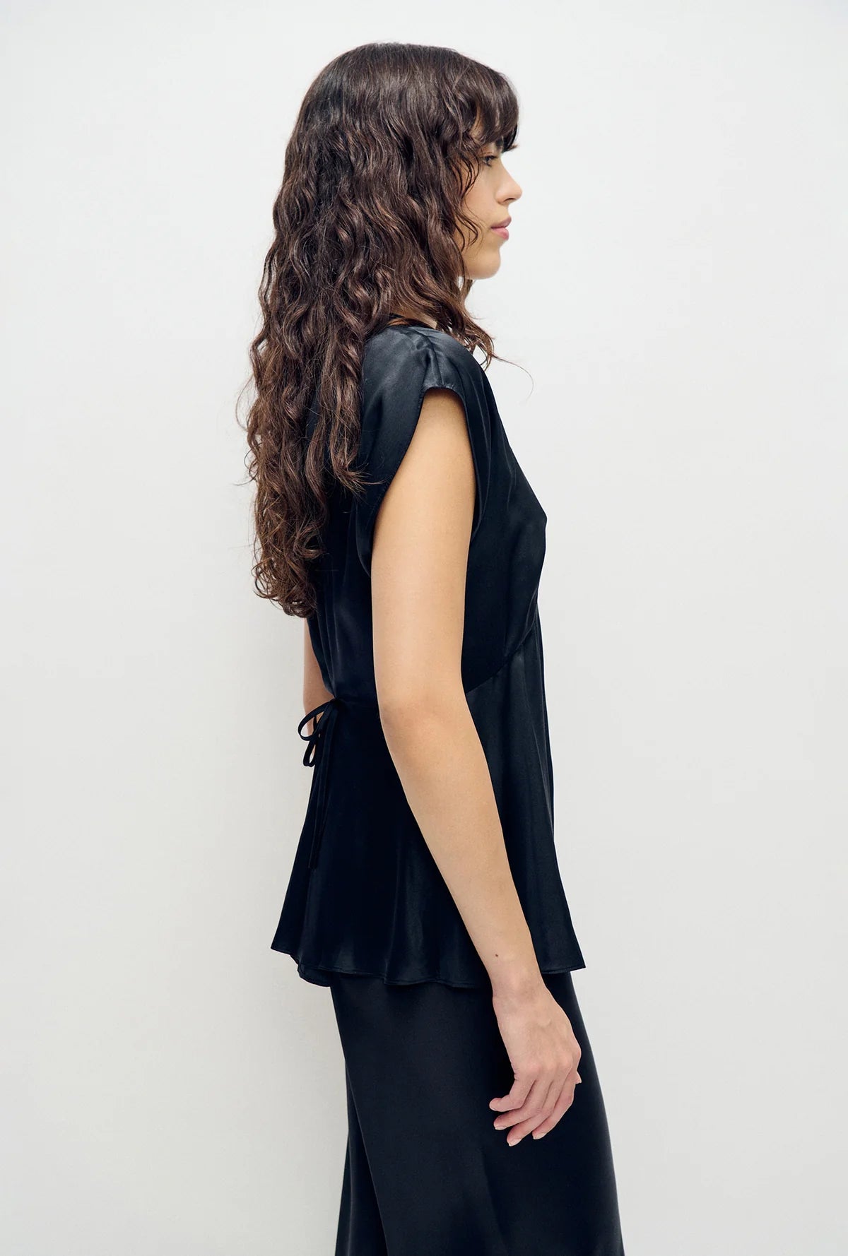 V-Neck Top Black