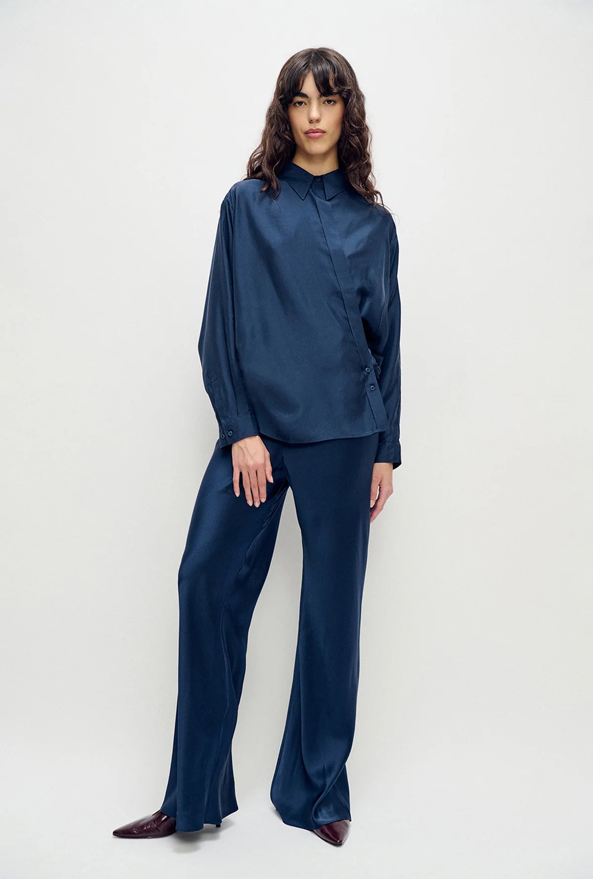 Bias Cut Pants Midnight