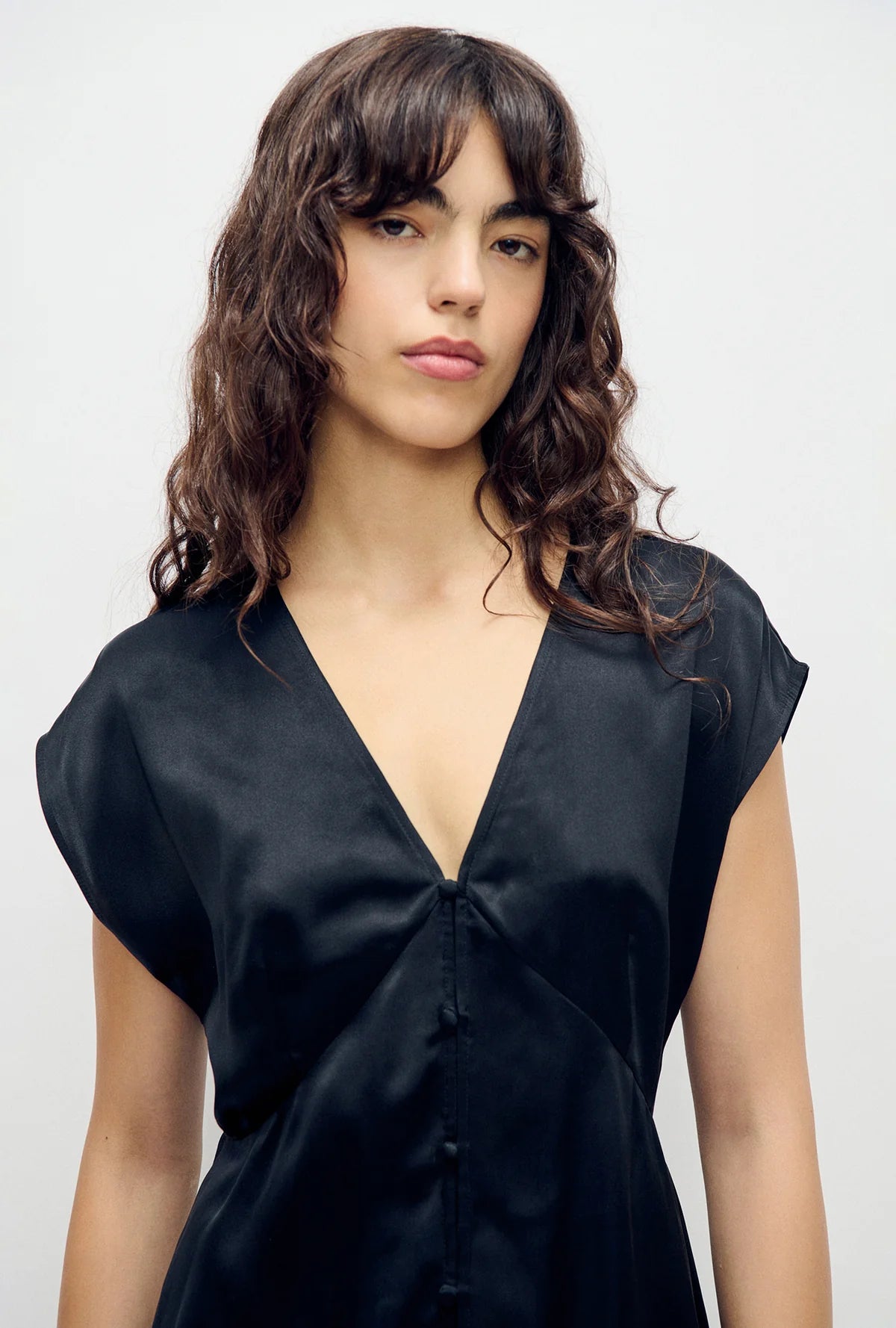 V-Neck Top Black