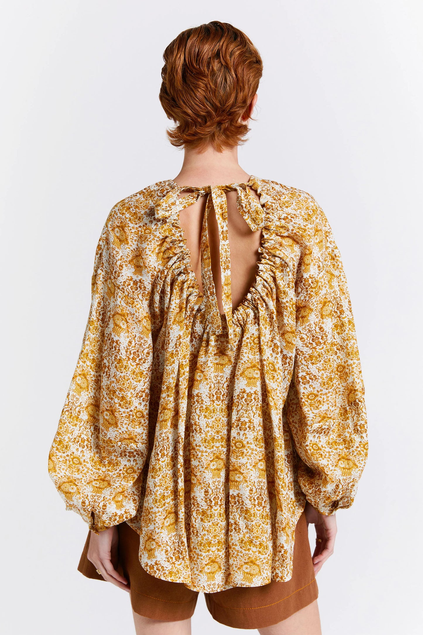 Heirloom Blouse - White/Antique Gold