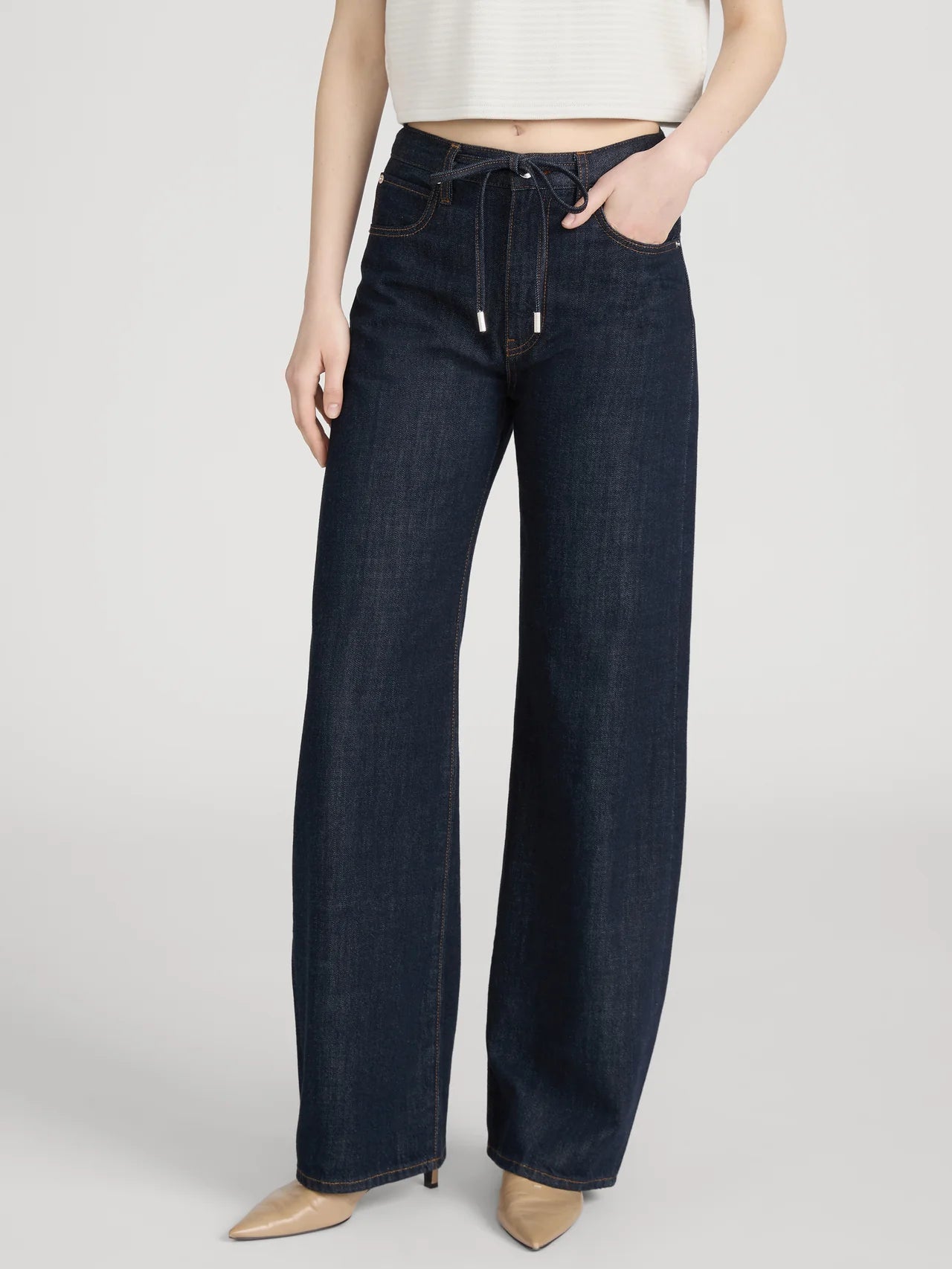 Off Duty Drawstring Bow Rinse