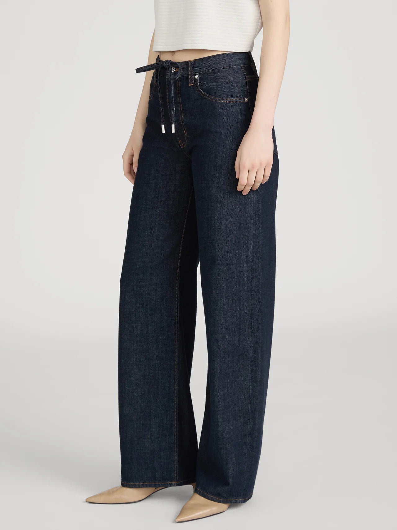 Off Duty Drawstring Bow Rinse
