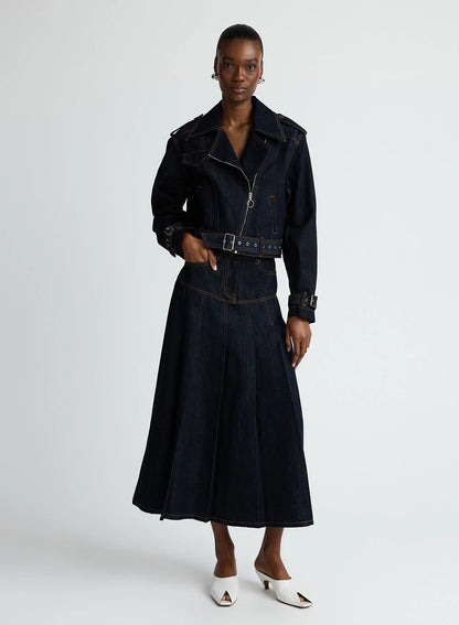 Logan Skirt Dark Indigo