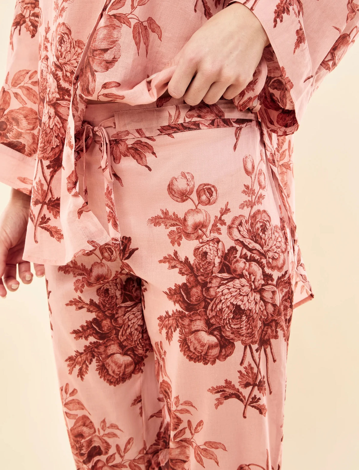 Karen Walker Romantic Floral LS Crop PJ Rose