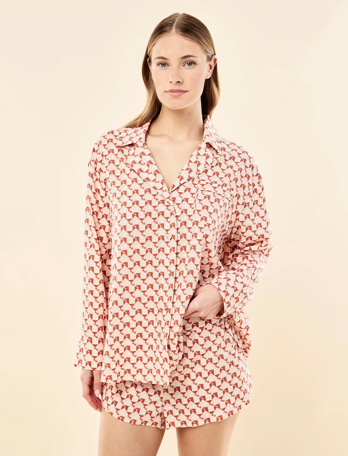 Karen Walker Monogram Tiles LS Boxer PJ Rose