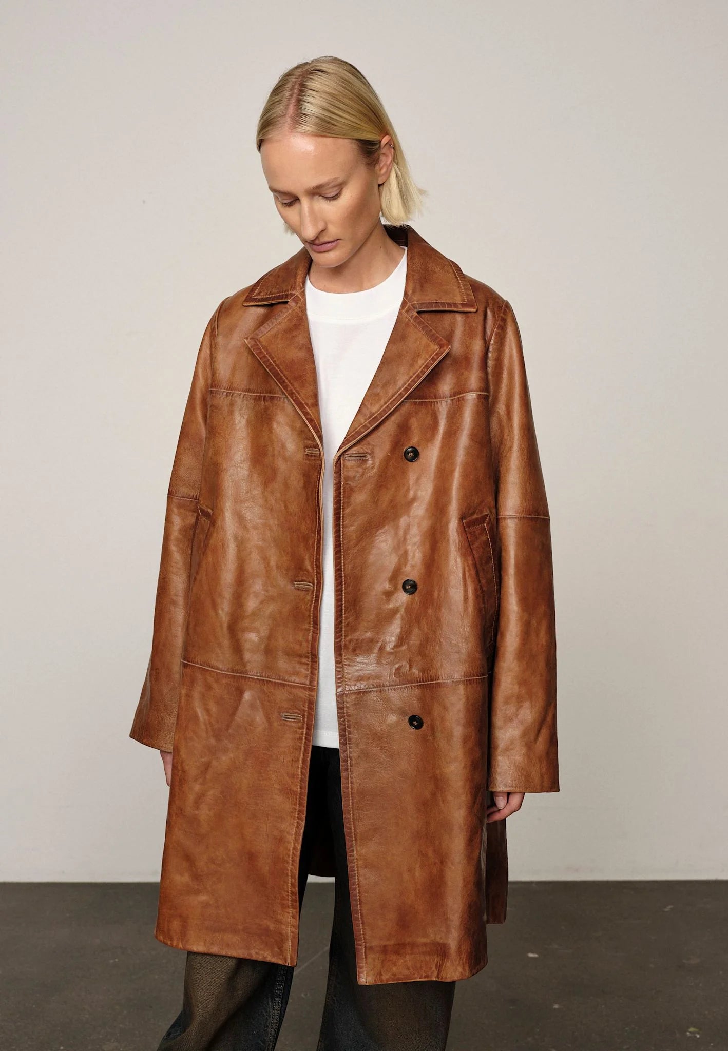 Shelly Leather Coat