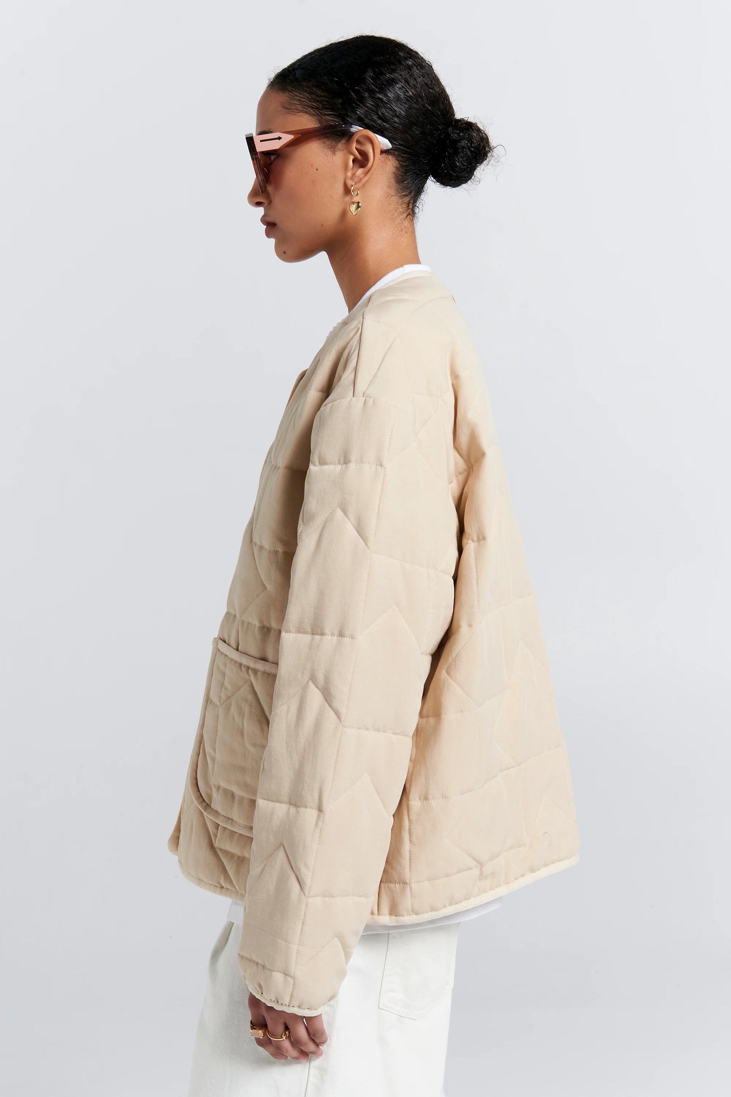 Quilted Drift Jacket Natural