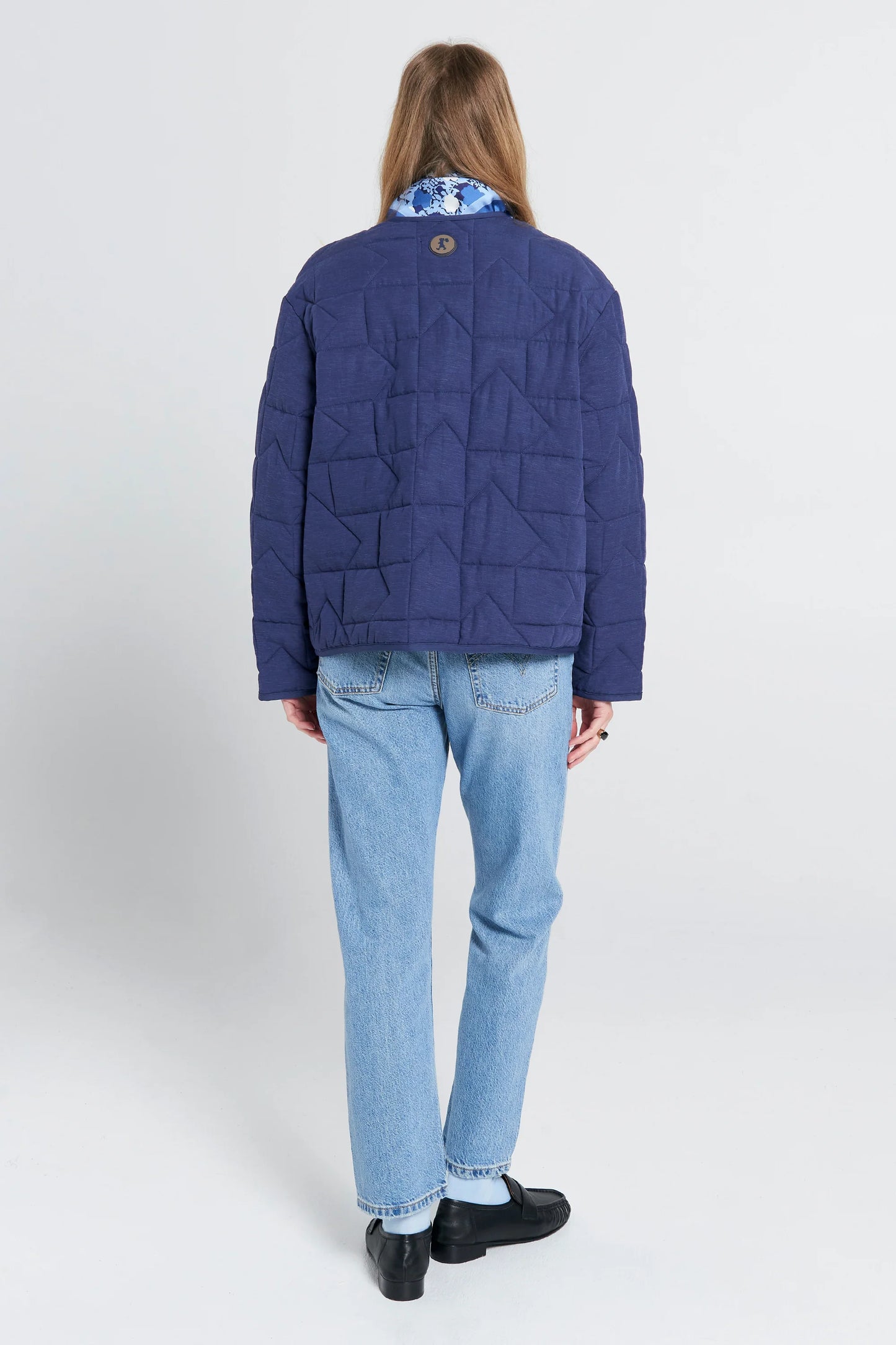 Quilted Drift Jacket Navy