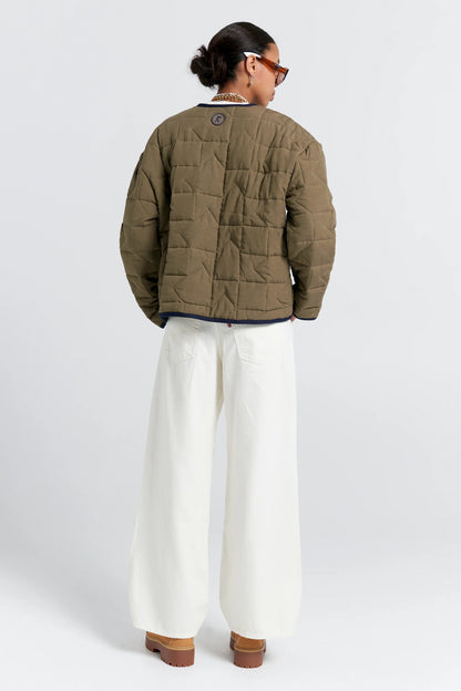 Quilted Drift Jacket Khaki