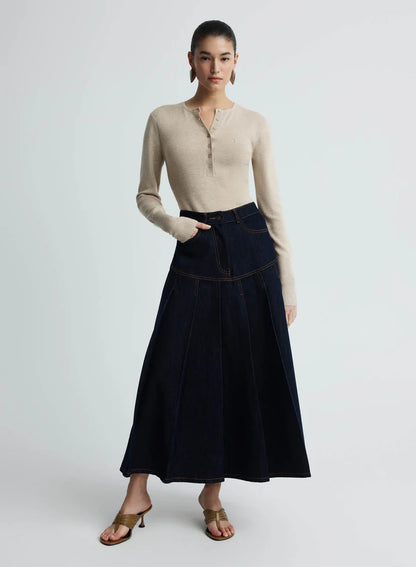 Logan Skirt Dark Indigo
