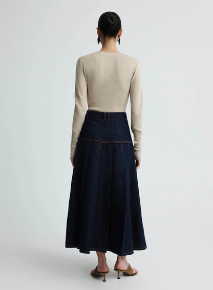 Logan Skirt Dark Indigo