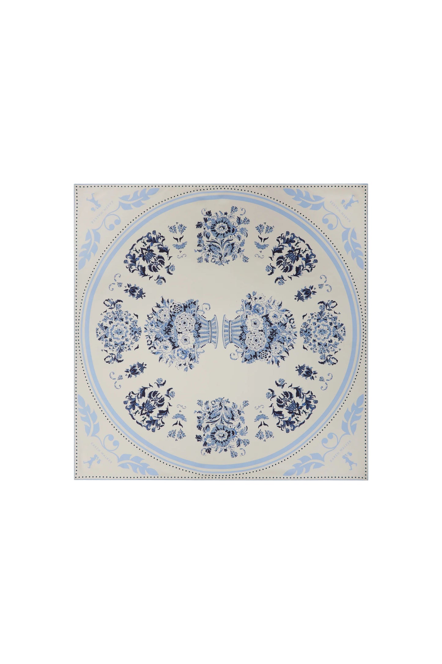 Porcelain Plate Classic Silk Scarf