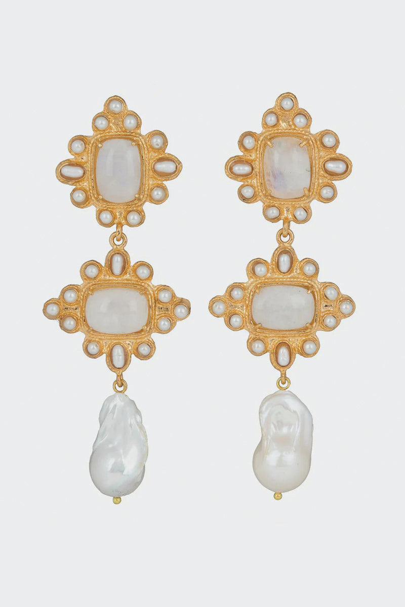 Charlotte Earrings White