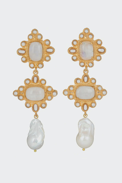 Charlotte Earrings White