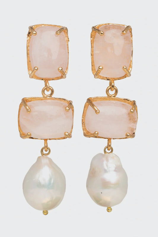 Loren Earrings Pale Pink