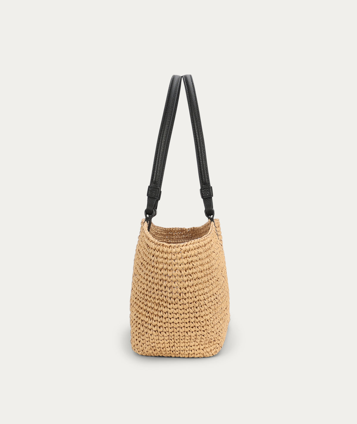 Medium Bandit Tote Natural Raffia/Black