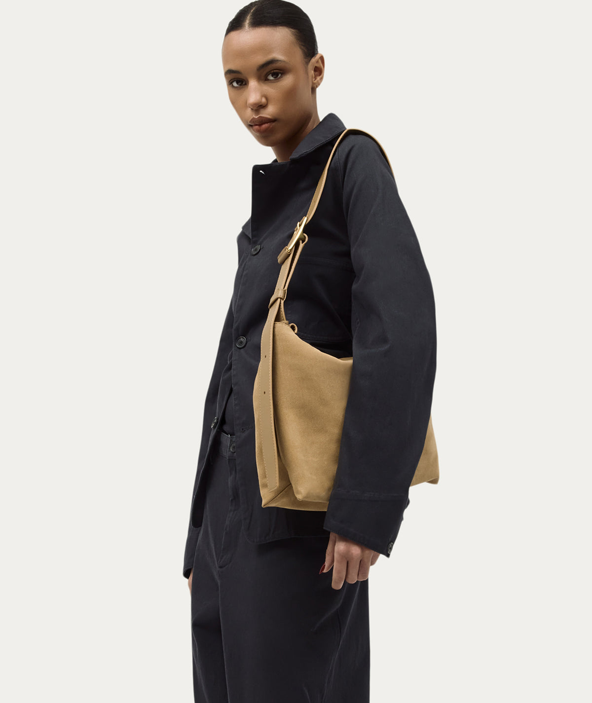 Midimese Bag Oat Suede