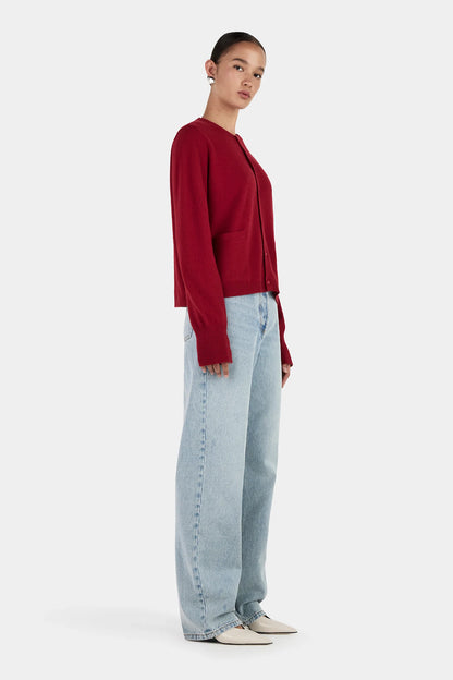 Dolly Cashmere Cardigan Red