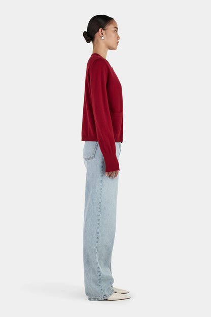 Dolly Cashmere Cardigan Red