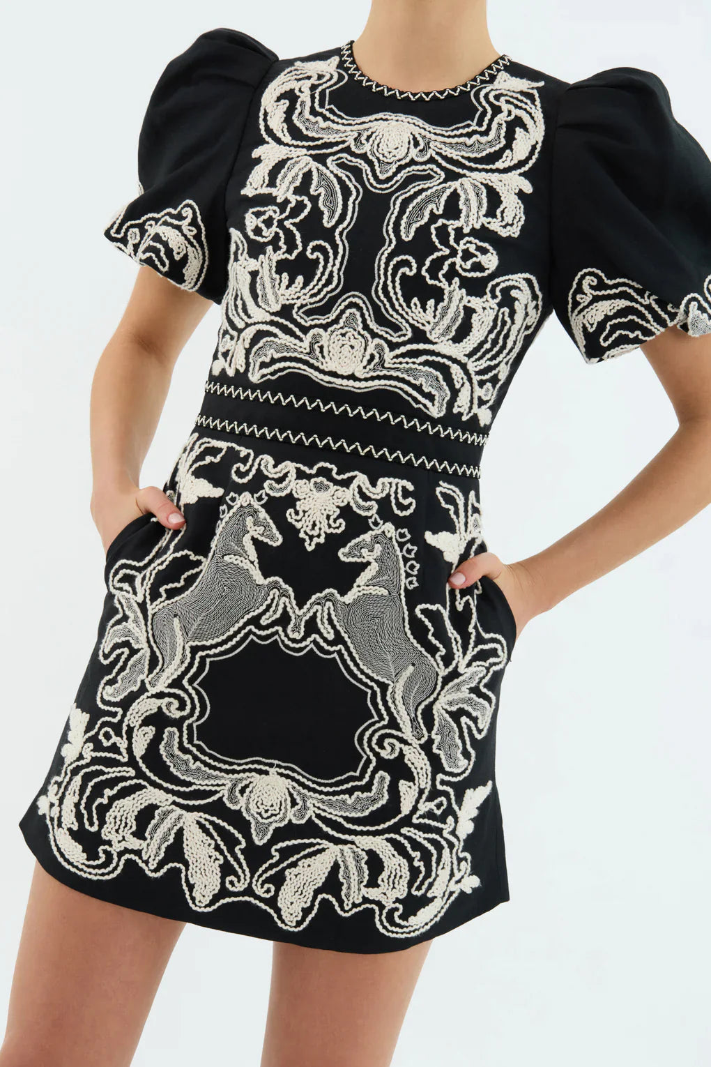 Azera Puff Sleeve Mini Dress