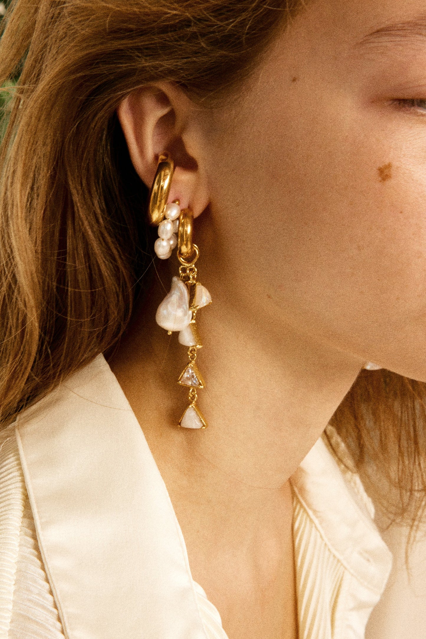 Nicoletta Earrings - White