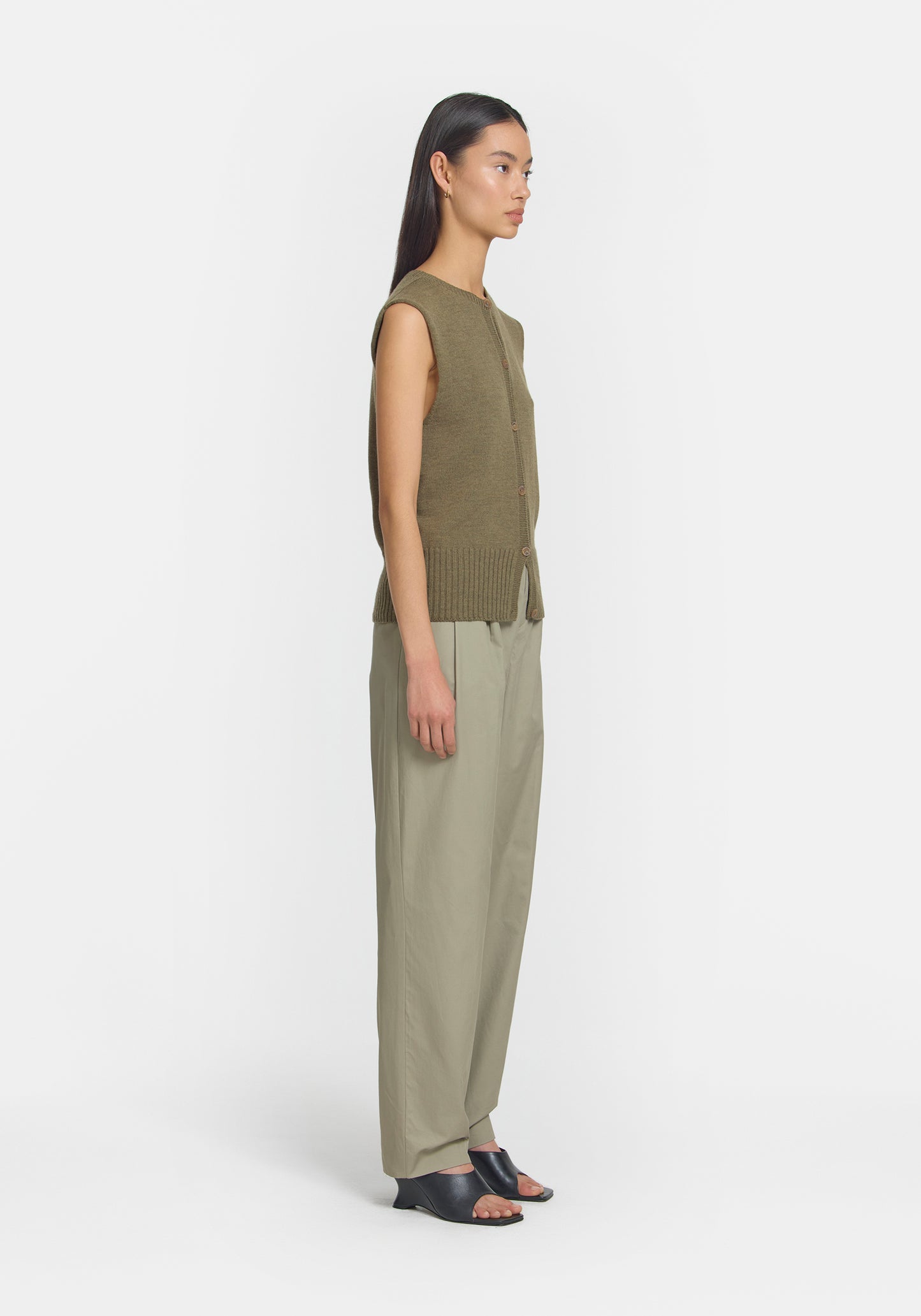 Julian Vest - Khaki Marle