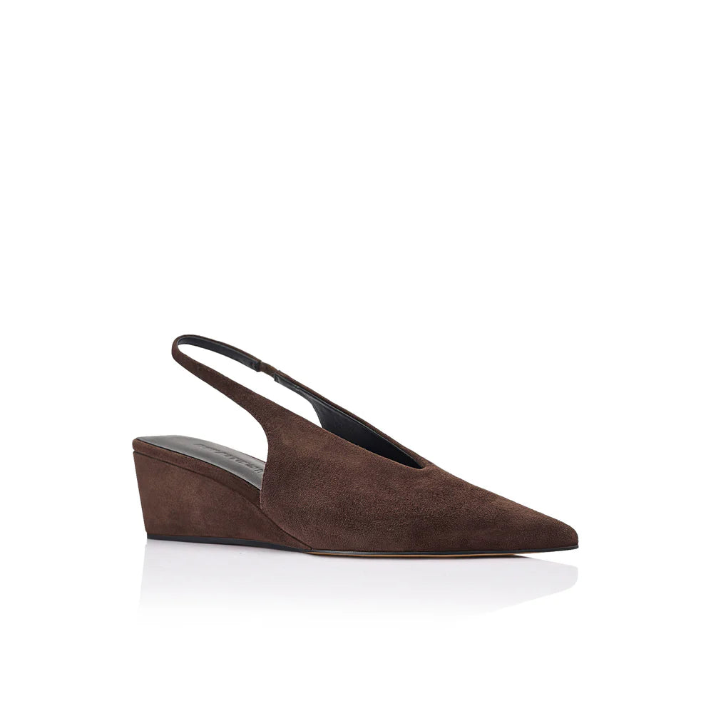 Ayvie Wedge Espresso Suede