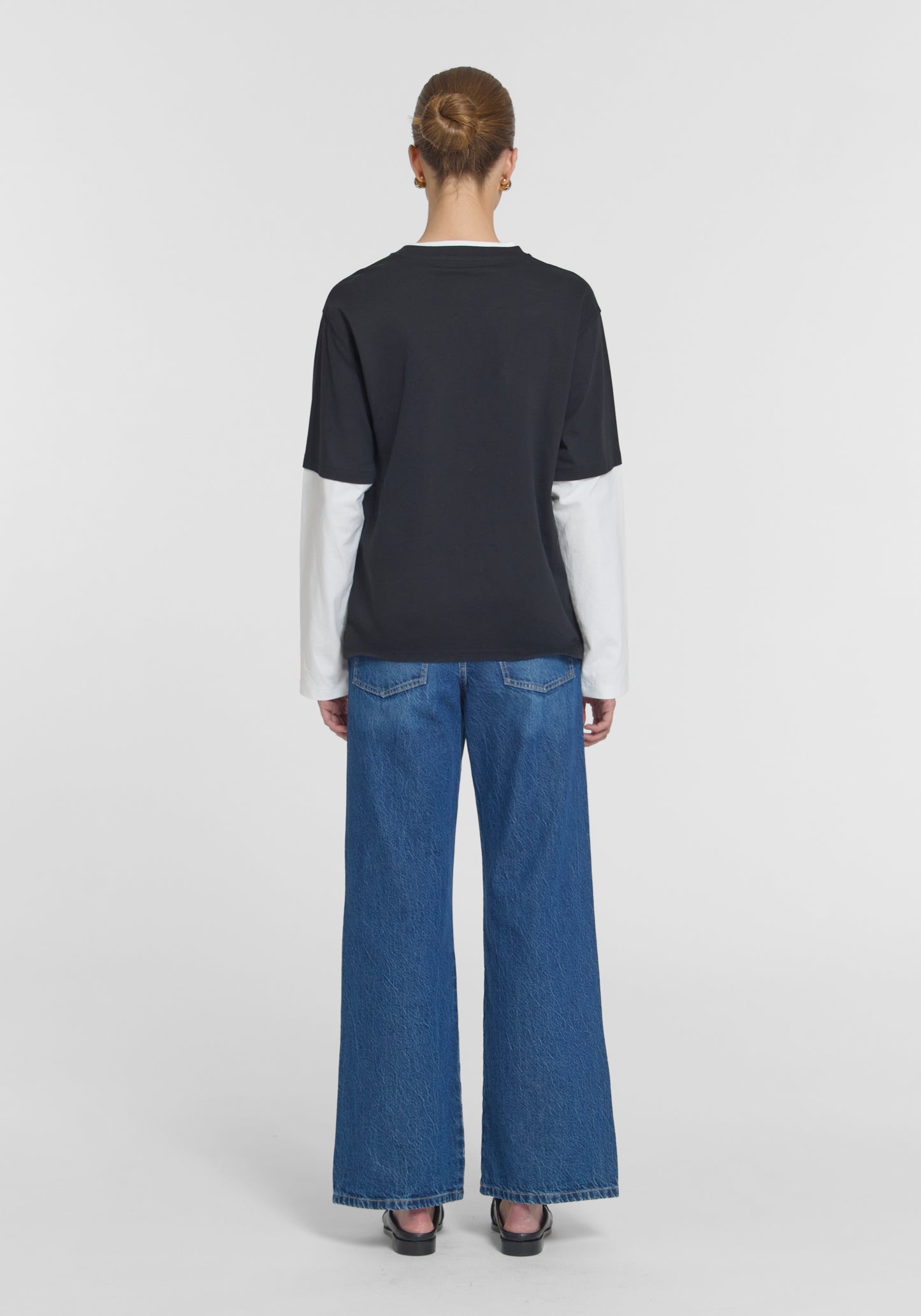 Maximus Long Sleeve Top Black/White