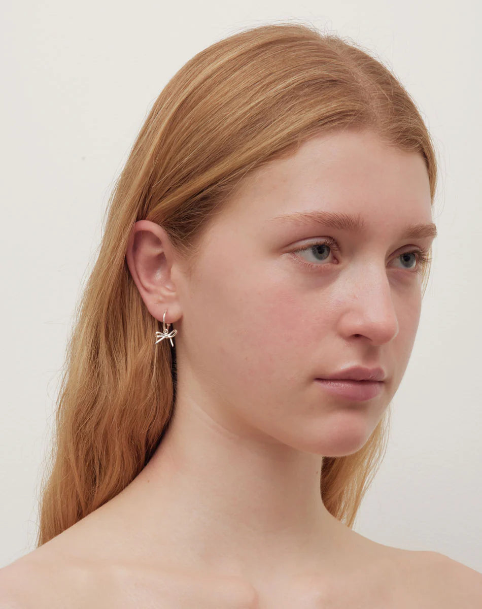 Bow Signature Hoops - 23k Gold Plated