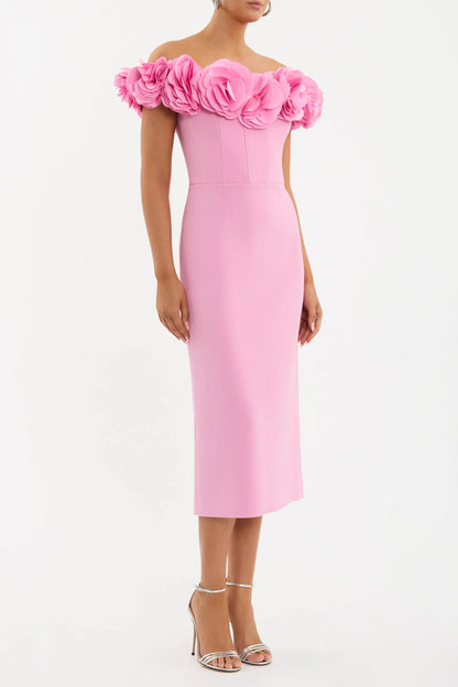 Odetta Midi Dress - Pink