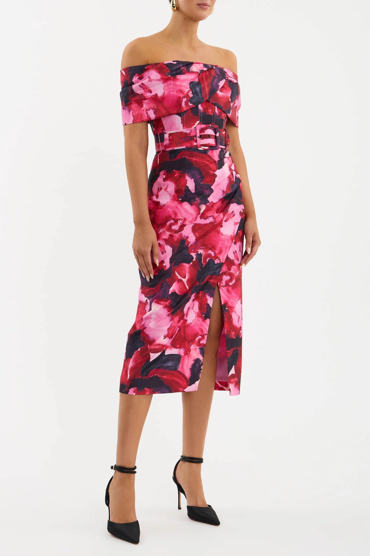 Petunia Off The Shoulder Midi Dress