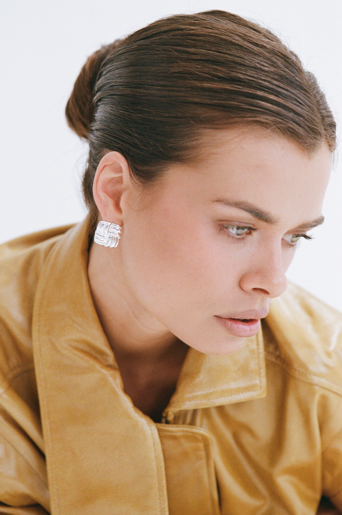 Baby Cushion Earrings Silver