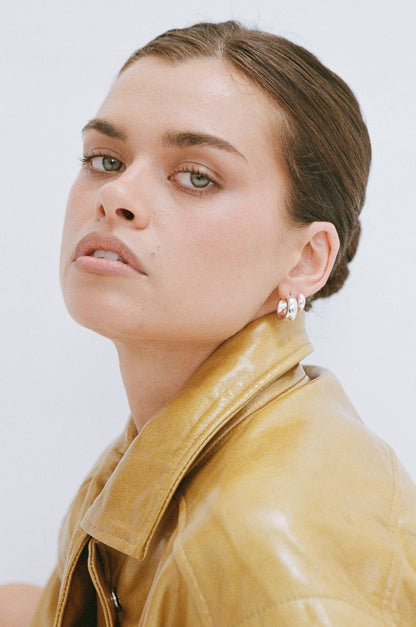 Petite Thick Huggies 18mm Silver