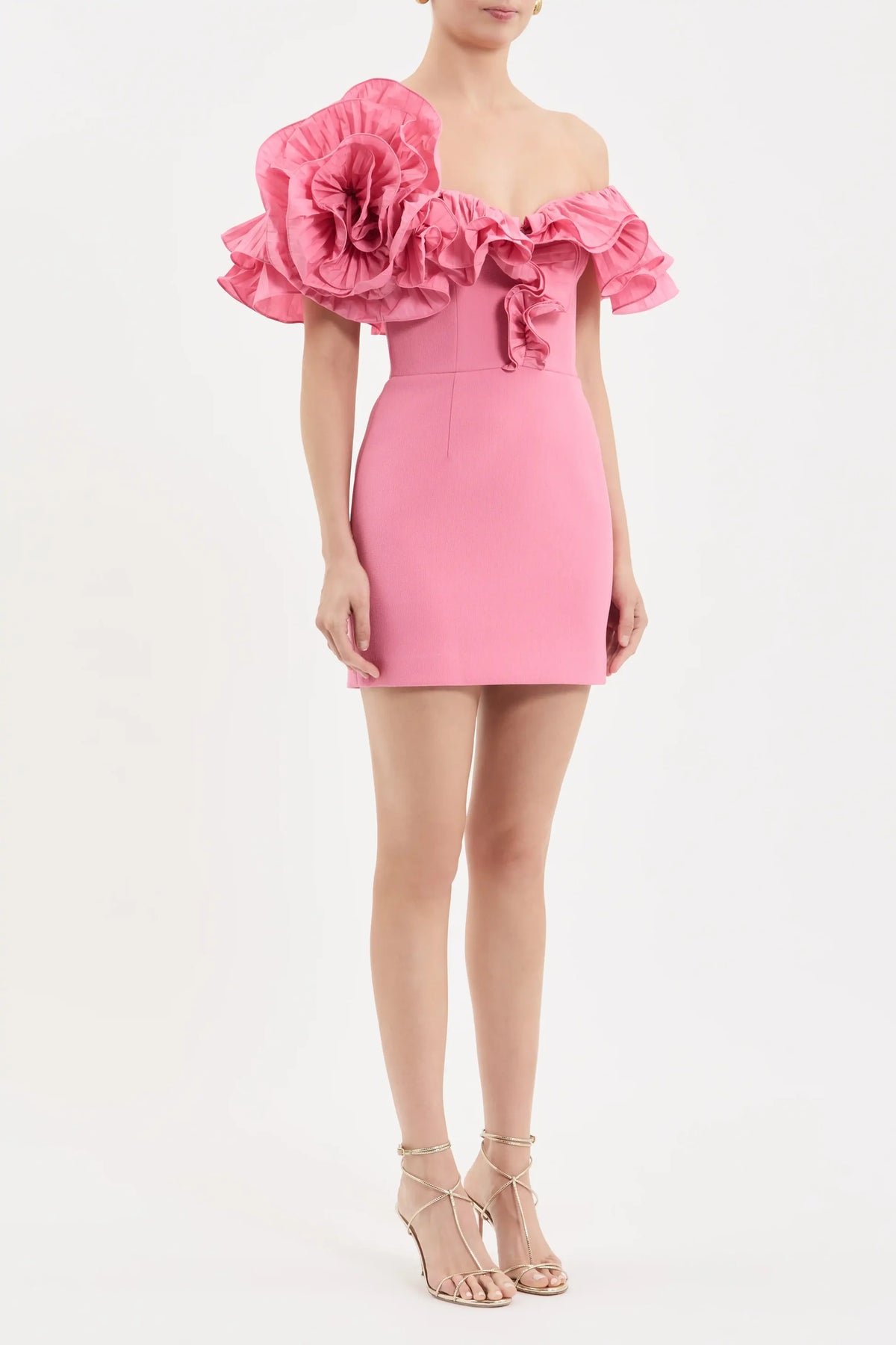Preston Frill Mini Dress Pink