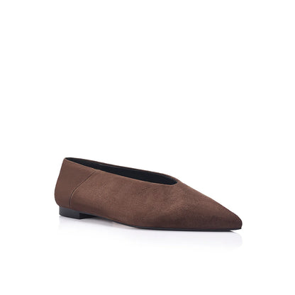 Piper Flat Espresso Suede