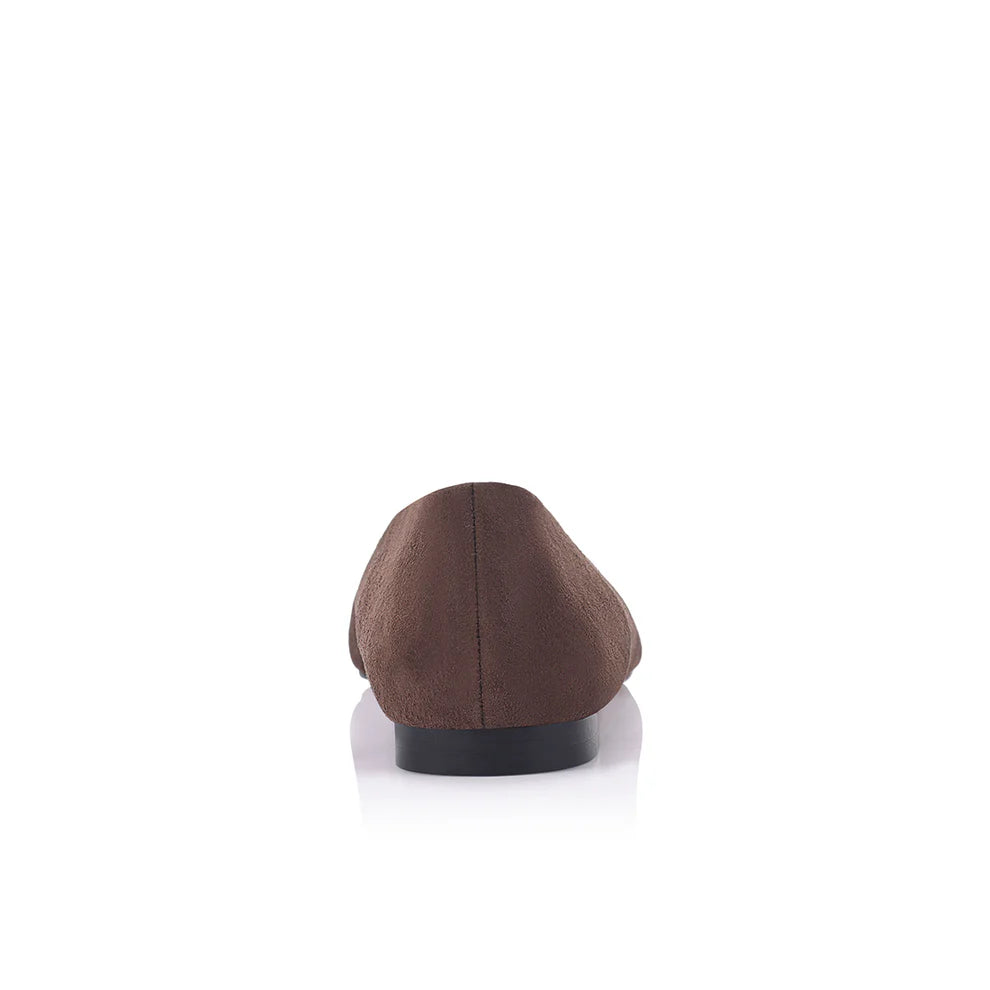 Piper Flat Espresso Suede