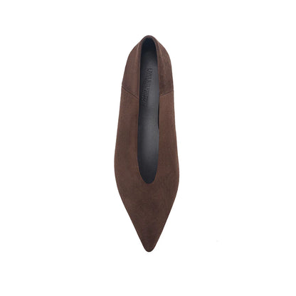 Piper Flat Espresso Suede