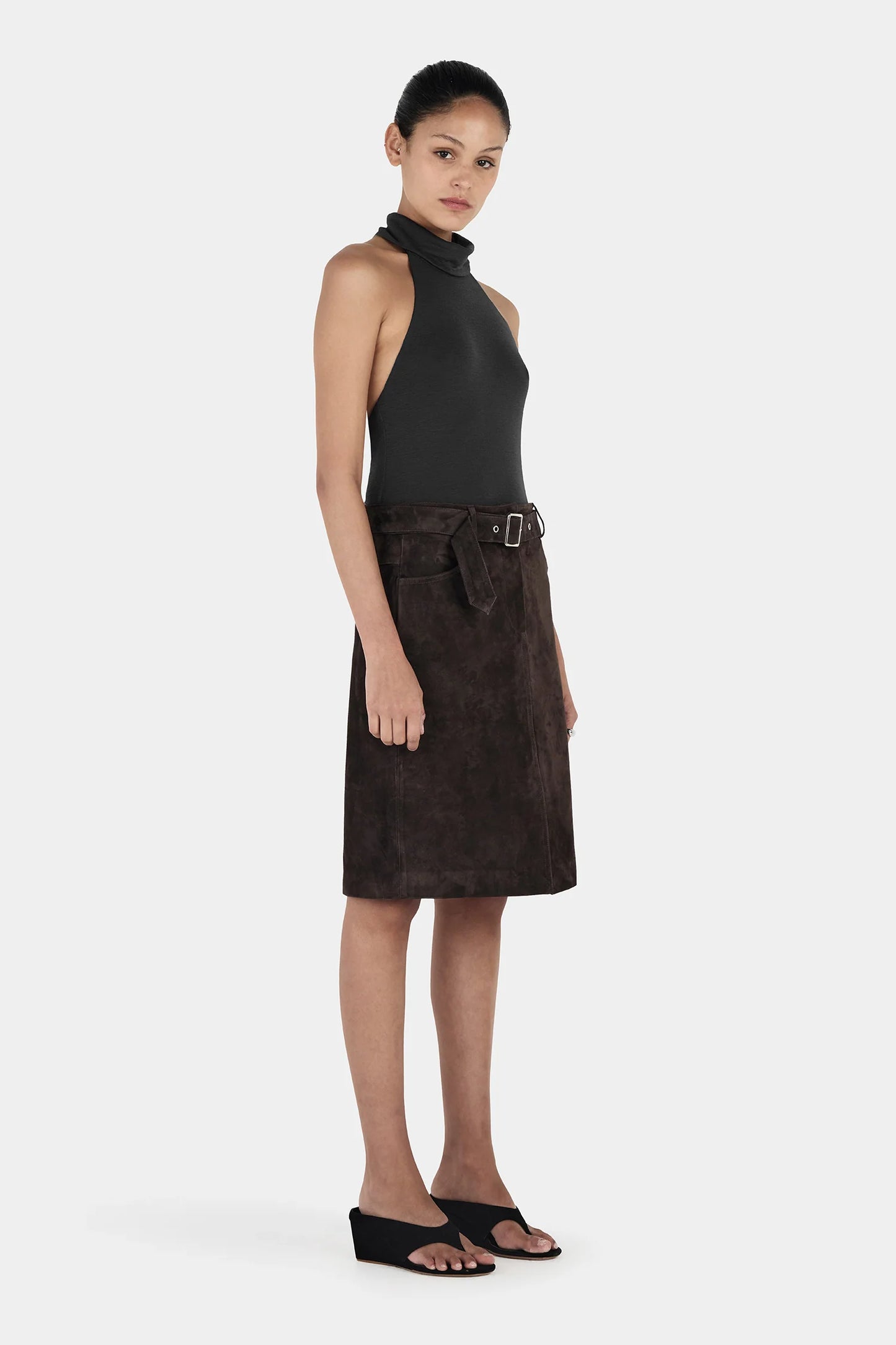 Casey Midi Leather Skirt