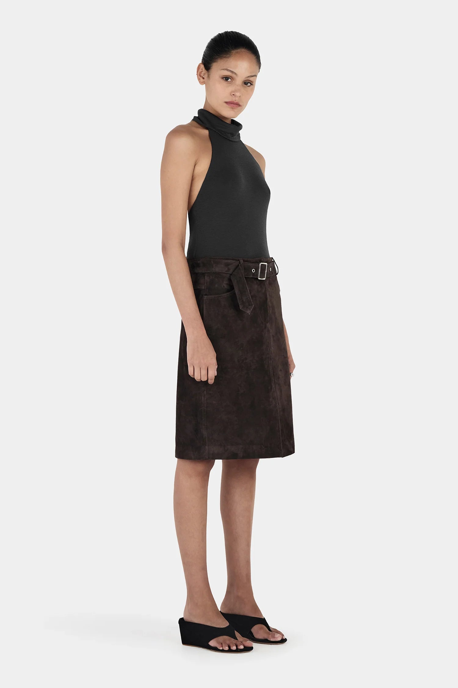 Casey Midi Leather Skirt