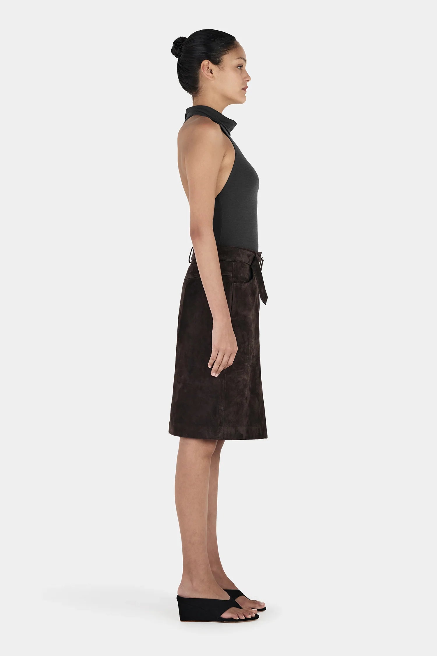 Casey Midi Leather Skirt