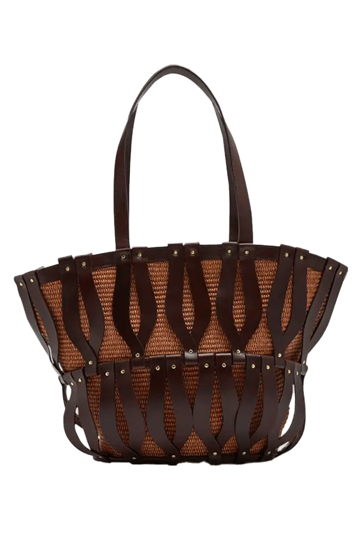 Indra Large Tote - Chocolate/Henna