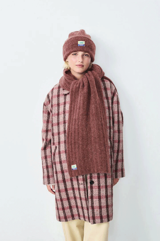 UNISEX'S SCARF VITOW - MAHOGANY MELANGE