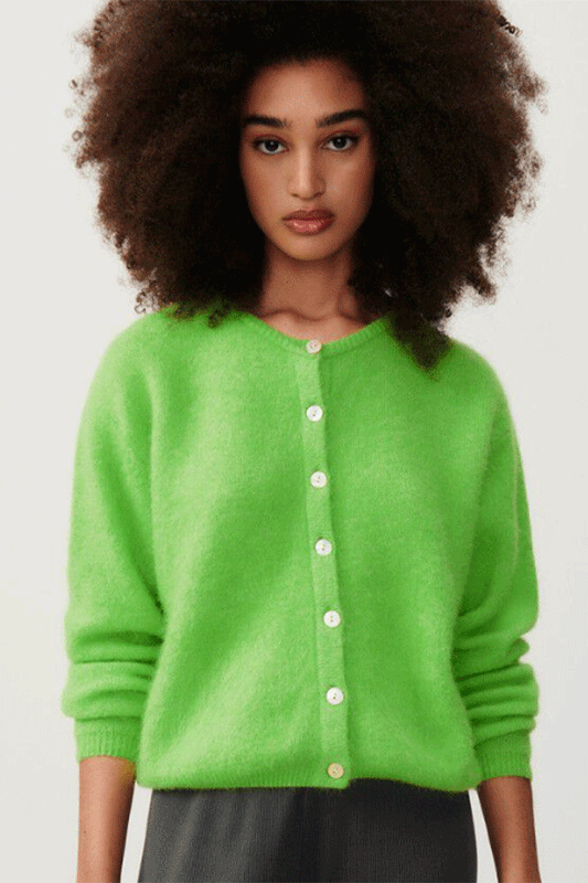 WOMEN'S CARDIGAN VITOW - PISTACHIO MELANGE