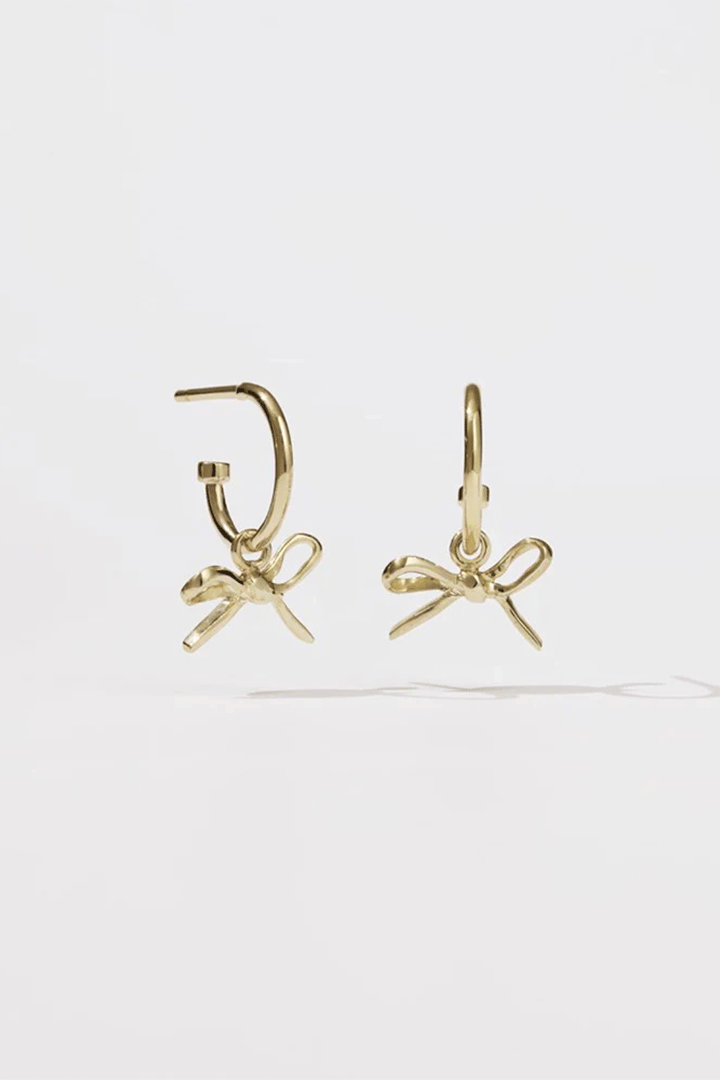 Bow Signature Hoops - 23k Gold Plated